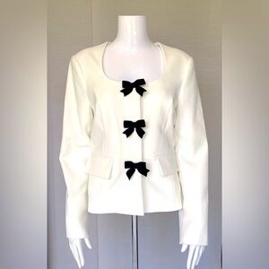 Elegant White Jacket with Black Accents